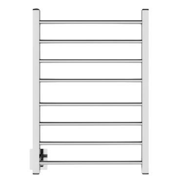 Imagem de Toalheiro Térmico Cromado Duplo Bivolt Aiello com Fio Oculto e 8 Barras para Duas Toalhas de Banho Secas e Aquecidas (Cromado - Lado Esquerdo)