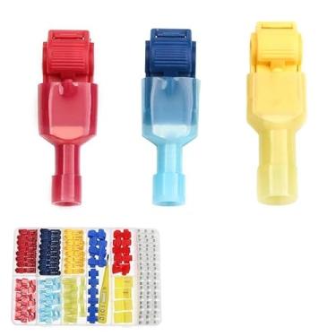 Imagem de 168 peças Clipe de bloqueio de fio rápido trava de emenda Terminal rápido Conectores de cabo elétrico T-Tap Crimp Ant Clip Terminals Connector