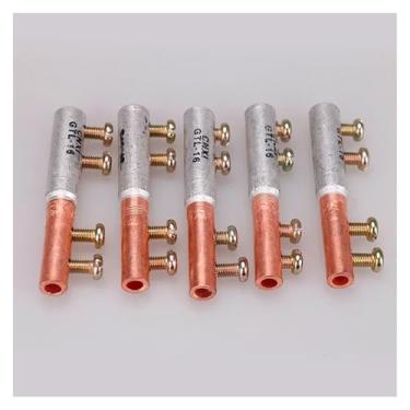 Imagem de ROUPWKWO 5 peças Gtl-16 conector quadrado cobre alumínio conexão tubo terminal cobre orelha fio nariz cobre nariz
