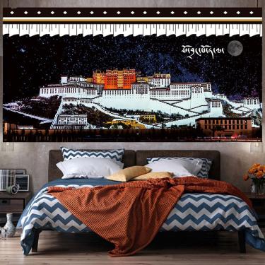 Imagem de Tapeçaria estilo tibetano, parede do palácio de Potala, 150x130cm, microtecido