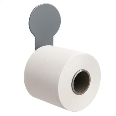 Imagem de Porta Papel Higiênico Adesivo para Parede Suporte Sem Furo para Rolo de Papel(Cinza)