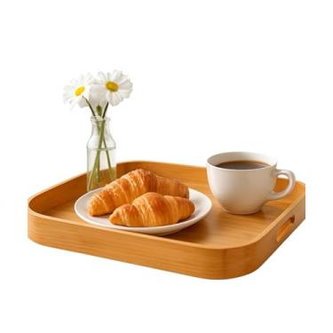 Imagem de Bandeja de Servir, Bandeja de Decoração, Organizador Redondo, Ovalado, Grande, Médio - Modelos Elegantes e Difernciados para Decoração, Organizar e Servir (Bambu Natural - Ovalada, 33x22x5)