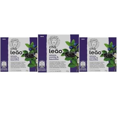 Imagem de Chá Leão Amora, Mirtilo e Baunilha 3 Caixas 30 Sachês