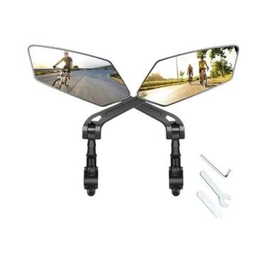 Imagem de Espelho Retrovisor Ajustável E Rotativo Para Bicicleta, Refletor Claro