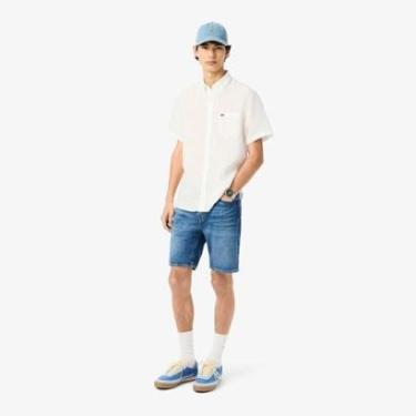 Imagem de Bermuda em Denim com Ajuste Reto Lacoste Masculina-Masculino
