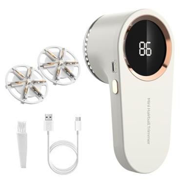 Imagem de Aparador de Cabelo Digital Depilador Tecidos Portátil Removedor Pelúcias Recarregável com Cutter Aço Inoxidável 6 Folhas 3 Modos Ajustáveis Dispositiv