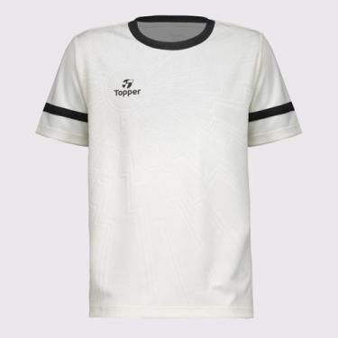 Imagem de Camiseta Topper Thunder II Juvenil Off White, 12 ANOS