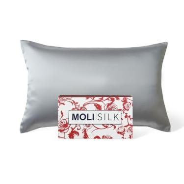 Imagem de MOLISILK Capas de almofada de seda de amoreira, ambos os lados, fronha luxuosa de seda natural real para mulheres, homens, cabelo e pele, capas de travesseiro de dormir super macias, macias, macias