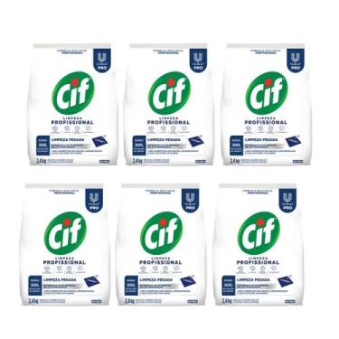 Imagem de Kit 6 Limpador em Pó Limpeza Pesada 2,4kg CIF