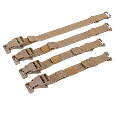 Imagem de Alça de bagagem de viagem conjunto de fivela de liberação rápida ajustável durável cinta militar para mochila cinta de peito 4 peças 1000d nylon 36cm (Cor do solo)