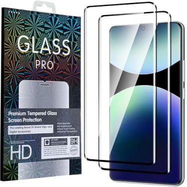 Imagem de LosruGir Protetor de tela compatível com Xiaomi Redmi Note 15 Pro Plus [2 unidades], dureza 9H, superfície curvada, transparente, antiarranhões, sem bolhas, vidro temperado para Xiaomi Redmi Note 15