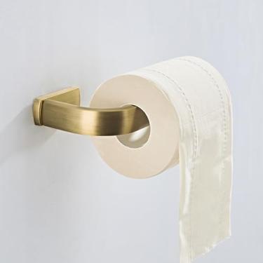 Imagem de 1 suporte de papel higiênico de latão antigo, dispensador de papel higiênico para banheiro, montado na parede, latão escovado