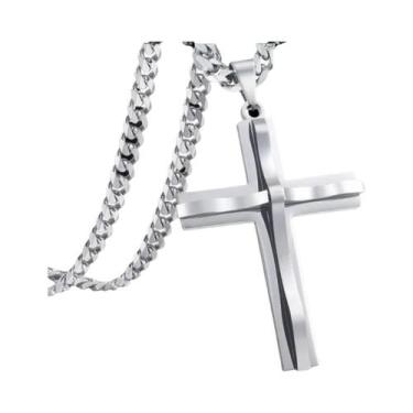 Imagem de Colar Com Pingente De Cruz Hip Hop Masculino, Joia De Corrente Da Moda