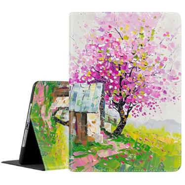 Imagem de Capa para Samsung Galaxy Tab S10 FE Plus 13,1 polegadas modelo 2025 (SM-X620/X626), capa fina dobrável com ativar/hibernar automática para Samsung Galaxy Tab S10 FE Plus, pintura de cerejeira