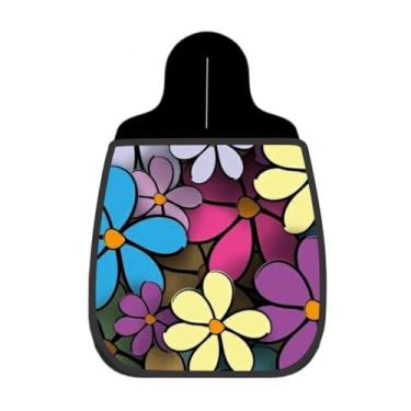 Imagem de Lixeira De Carro Organizador Lixinhocar Margaridas Coloridas Traço Preto