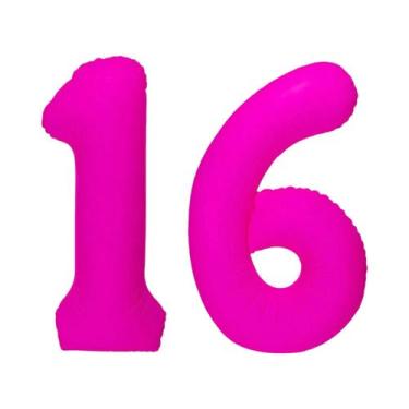 Imagem de Balão Digital Brilhante Vermelho Rosa Para Decoração De Festa De Anive