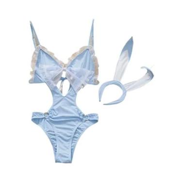 Imagem de Body Feminino Preto Sem Alças, Costas Vazadas, Listrado, Lingerie Sexy