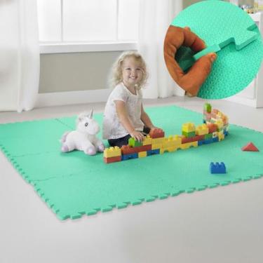 Imagem de Kit 6 Placas Tatame Tapete Tapetinho Piso EVA 50X50X1cm 10mm Espessura