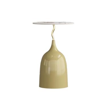 Imagem de Mesa de centro exclusiva feita à mão, mesa lateral de bandeja natural, mesa de cabeceira para casa, sala de jantar ou sala de estar, feita à mão, mesa lateral de estilo moderno (bege)