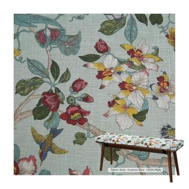 Imagem de Replacement Cushion Covers For Garden Chair Pad Sofa Set Rattan Cushion Cover Only Outdoor Bench Indoor With Zip Long Window Seat 1 2 3 Seater Patio Swing 15cm-High Print Linen(110x60 cm)