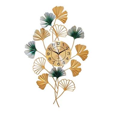 Imagem de Relógio de parede grande arte criativa design silencioso quartzo sala de estar relógio de parede decoração de casa (cor: B)