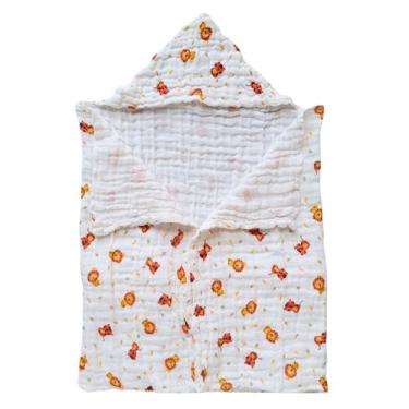 Imagem de Toalha Fralda Soft Capuz Banho Infantil Criança Menino Menina Enxoval 