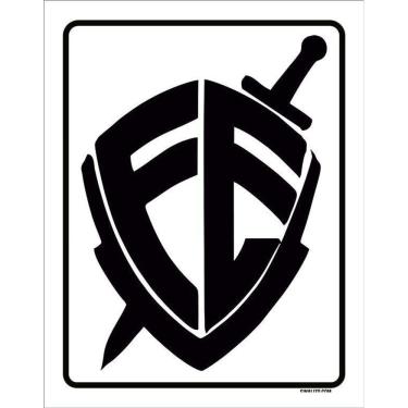 Imagem de Placa Decorativa - Escudo Fé Gospel 36X46
