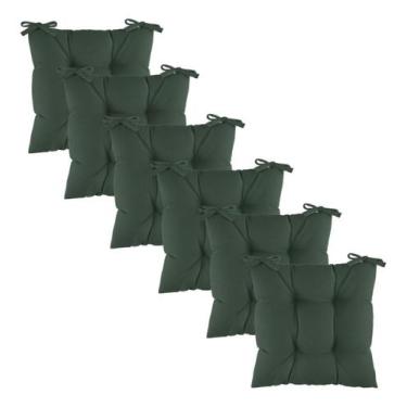 Imagem de Kit 6 Assentos Almofada 4 Furos Futton Cadeira Poltrona Sofa Pallet Fi