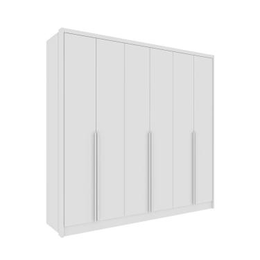 Imagem de Guarda Roupa Casal 6 Portas 6 Gavetas 100% Mdf Fortuna S/ Espelho S/ Pés - Tcil Neve