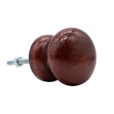 Imagem de Puxador Madeira Cogumelo Medio Imbuia - Akio