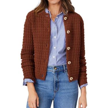 Imagem de Suéter PRETTYGARDEN Cardigan de Punto para Mujer con Botones - Talla L