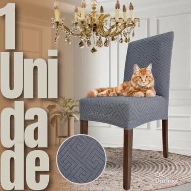 Imagem de Capa de Cadeira Linha Gold Anti Gato Egípcia - Cinza - OK Darling