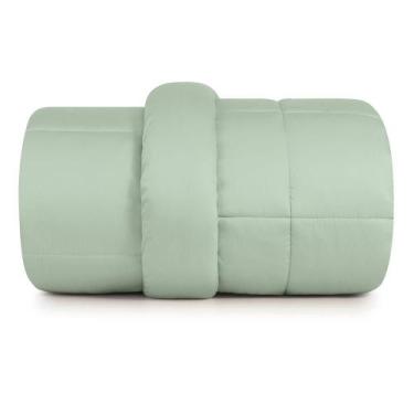 Imagem de Edredom Plumi Casal Altenburg Algodão Lux 200 Fios Verde Claro