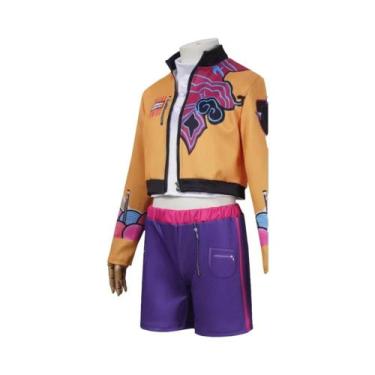 Imagem de Conjunto De Fantasia Cosplay Infantil Halloween Huntrix KPop Mira Zoey