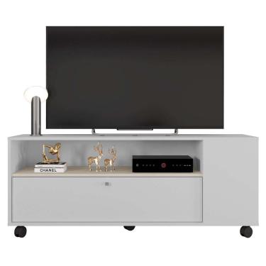 Imagem de Bancada Rack Para Tv Até 55 Polegadas Opala Branco Caemmun