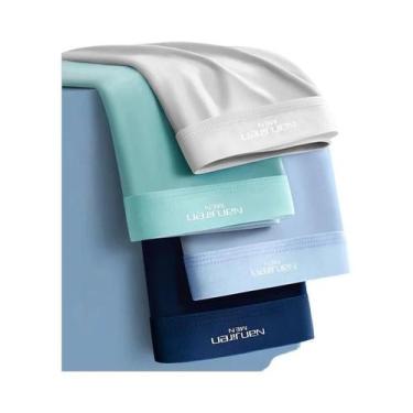 Imagem de Cuecas Boxer Masculinas De Seda Gelada 4 Peças Respiráveis Finas Sensu