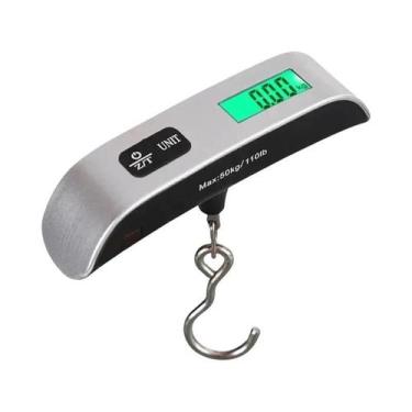 Imagem de Balança Digital Portátil Mini Para Bagagem Com Display LCD 50kg/110lb 