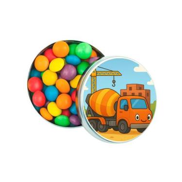 Imagem de Kit 30 Latinhas Lembrancinhas Betoneira Cor: Prateado - Gil Festa Kids