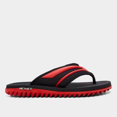 Imagem de Chinelo Kenner Kivah New Force Masculino, Vermelho, Preto, 44/45