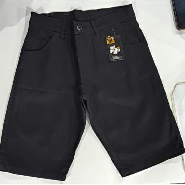 Imagem de Bermuda Jeans Premium Masculina - Mil Grau Jeans, Preto, 40