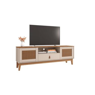 Imagem de Rack Esmeralda 1.60 Off White/Noce - Casa D Móveis