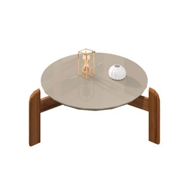 Imagem de Mesa De Centro Lizz Off White/Cedro - Casa D Móveis