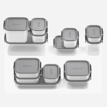 Imagem de Potes Herméticos de Plástico Electrolux Cinza 14 Unidades