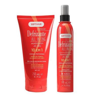Imagem de Kit Protetor Térmico para Cabelo Spray e Mousse Defrizante All in One 