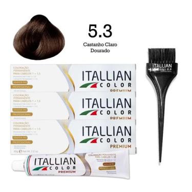 Imagem de 3 Unidades Coloração 5.3 Castanho Claro Dourado  Itallian Color - Ital