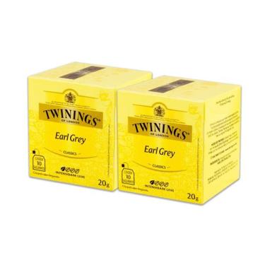 Imagem de Kit Chá Twinings Preto Earl grey 20g - 2 unidades