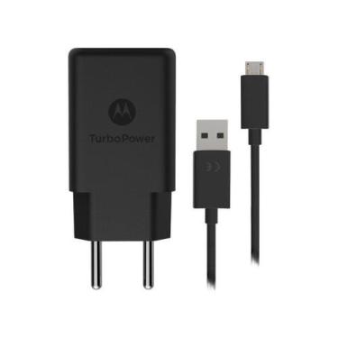Imagem de Carregador de Parede Motorola - Turbo, Preto, Bivolt