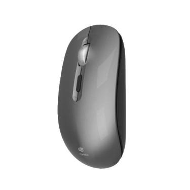 Imagem de Mouse Sem Fio Recarregável M-W80 C3Tech, Cinza