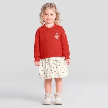 Imagem de Vestido infantil menina de cerejinha Brandili-Feminino