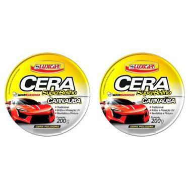 Imagem de 2x Cera Pasta Automotiva Superbrilho 200g Carnaúba - Luxcar